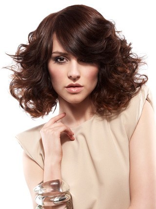 Romantic Front Lace Spiral Wavy Synthetic Wig