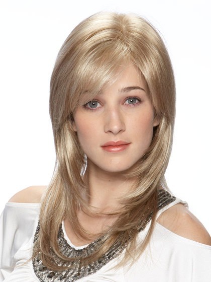 Beautiful Layered Light Blonde Lace Front Synthetic Wig