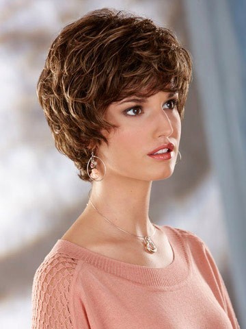 Nice Short Tousled Wavy Synthetic Capless Wig