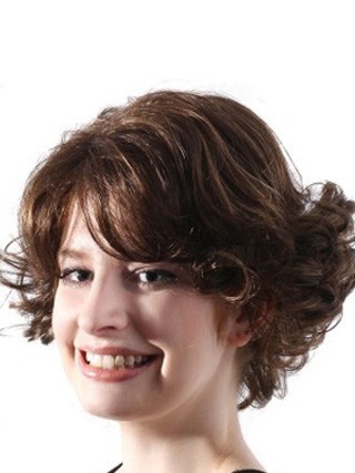 Good Looking Medium Straight Brown Synthetic Wig