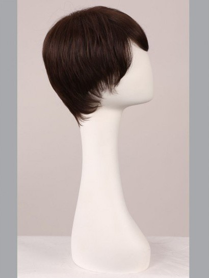 Fashion Lace Front Straight Short Gray Wig