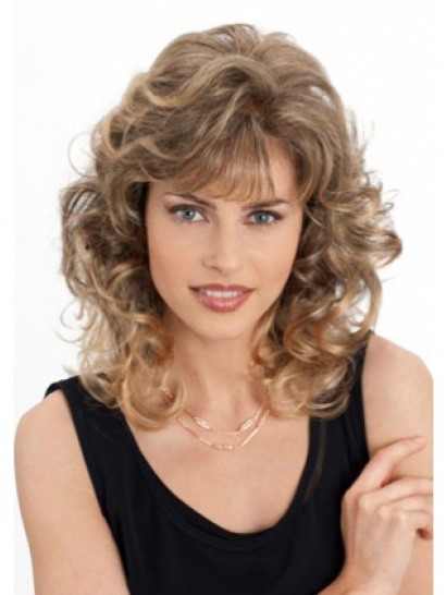 Romantic Medium Wavy Monofilament Blonde Perfect Wig