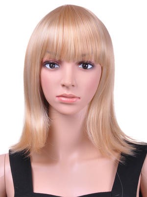 Stunning Medium Straight Capless Wig