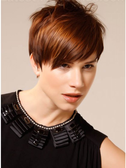 Nice Short Straight Boycut Synthetic Wig