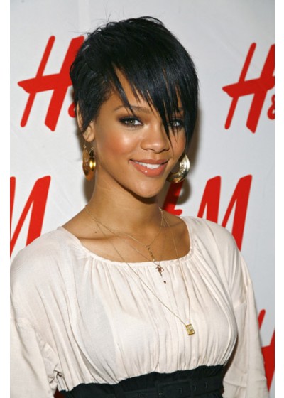 Black Short Soft Capless Wig