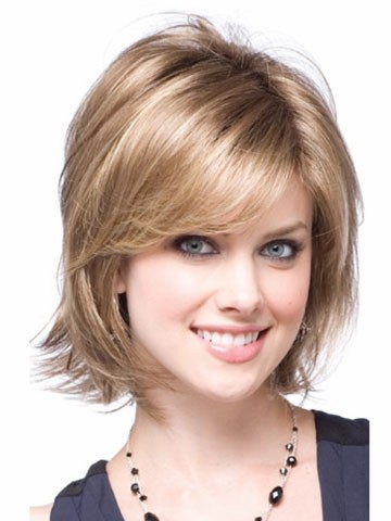Nice-looking Medium Length Blonde Synthetic Wig