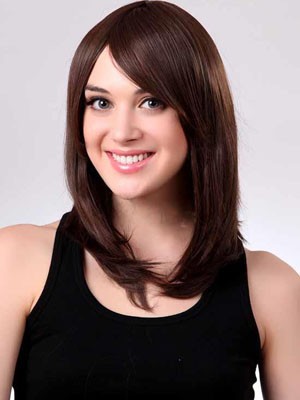 Stupendous Straight Medium Length Capless Synthetic Wig