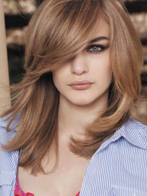 Magnificent Straight Medium Length Capless Synthetic Wig