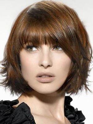 Romantic Medium Lace Front Straight Synthetic Wig