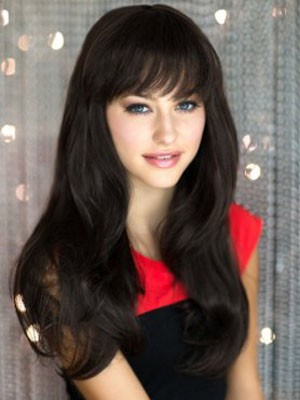Smooth Capless Synthetic Long Straight Wig