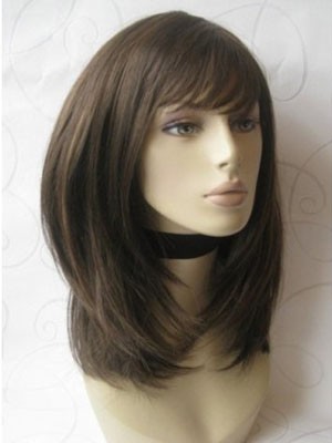 Natural Long Synthetic Straight Capless Wig