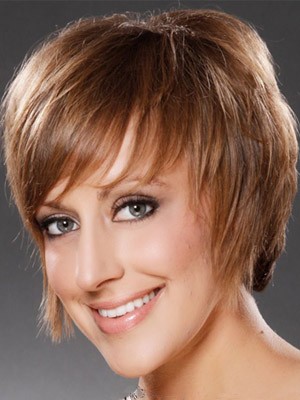 Short Synthetic Straight Capless Wig