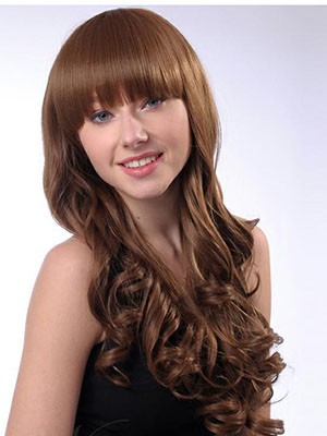 Nice-looking Synthetic Wavy Capless Wig