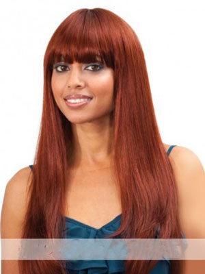 Long Length Synthetic Straight Capless Wig