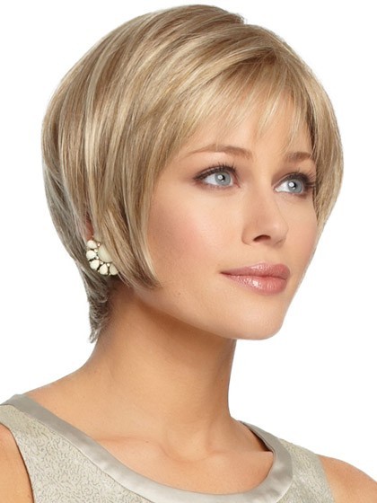 Fashion Sleek Straight Short Shag Synthetic Wig