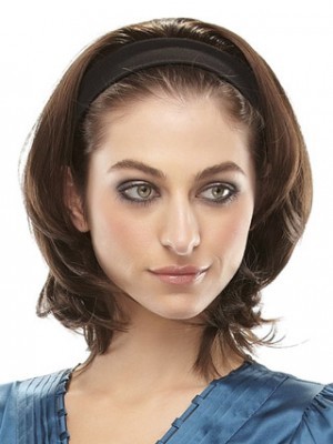 Soft Black Headband Medium 3/4 Wig