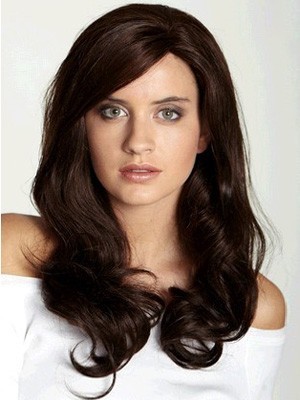 Long Wavy Remy Human Hair 3/4 Wig