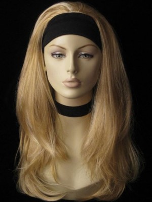 Long Straight Synthetic 3/4 Wig