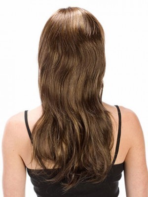 Long Wavy 100% Remy Remy Human Hair 3/4 Wig