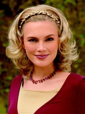 Medium length Synthetic Braided Headband Wig