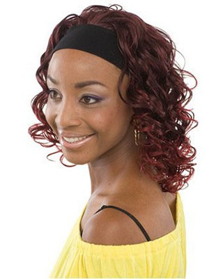 Capless Medium Wavy Synthetic 3/4 Wig