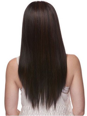 High Quality Straight Capless Long Synthetic 3/4 Wig