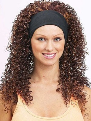 Curly Capless Long Synthetic 3/4 Wig