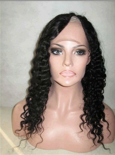 Long Curly Remy Human Hair U Part Wig