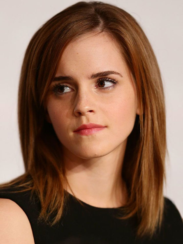 Emma Watson Elegante Gerade Spitzefront Kunsthaar Perücke