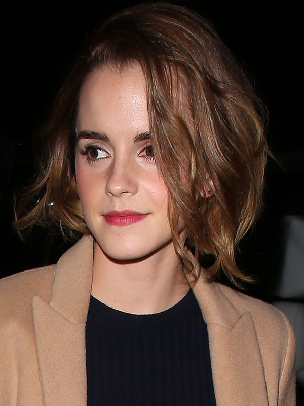 Emma Watson Handgebundene Wellig Spitzefront Echthaar Perücke