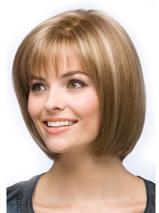 Hübsche Spitzefront Bob Stil Echthaar Perücken