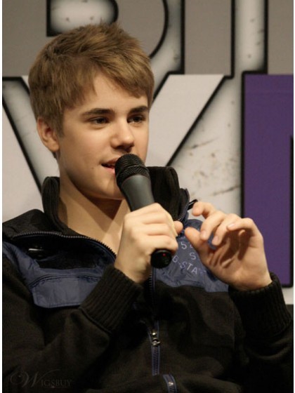 Hübsche Kappelos Bieber Haar Stil Perücke