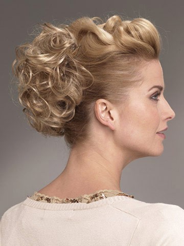 Glamourös Updo Locken Synthetischekranz
