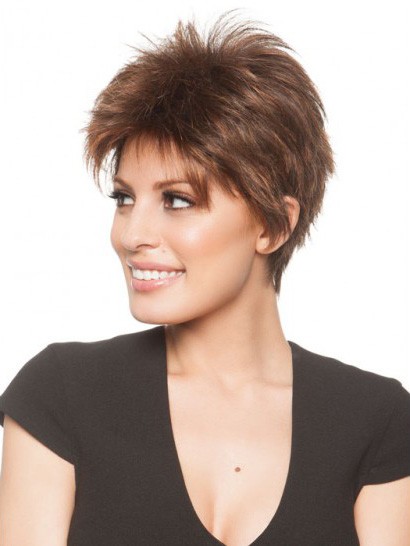 Elegante Kurze Synthetische Blonde Gerade Perücke